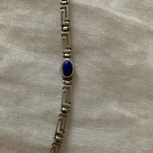 Greek sterling silver bracelet with evil eye